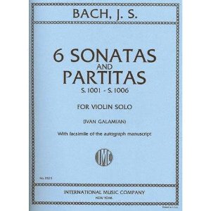 Bach, J.S. - 6 Sonatas and Partitas BWV 1001 1006 for Violin -by Galamian - International